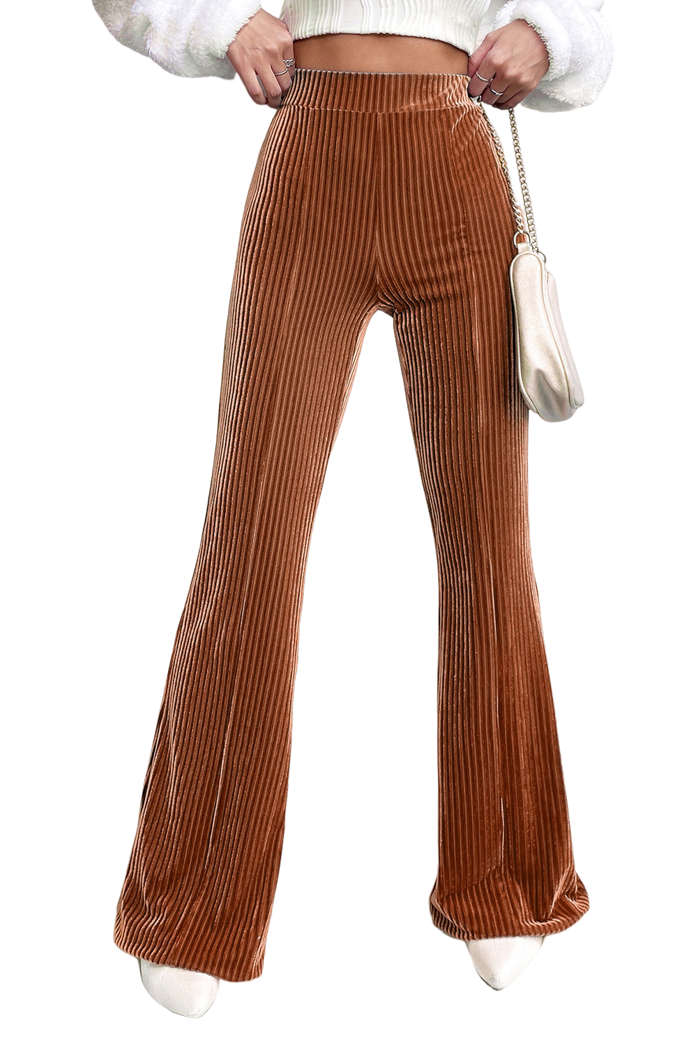 Karen Kane Cropped Wide Leg Linen Blend Striped Pants