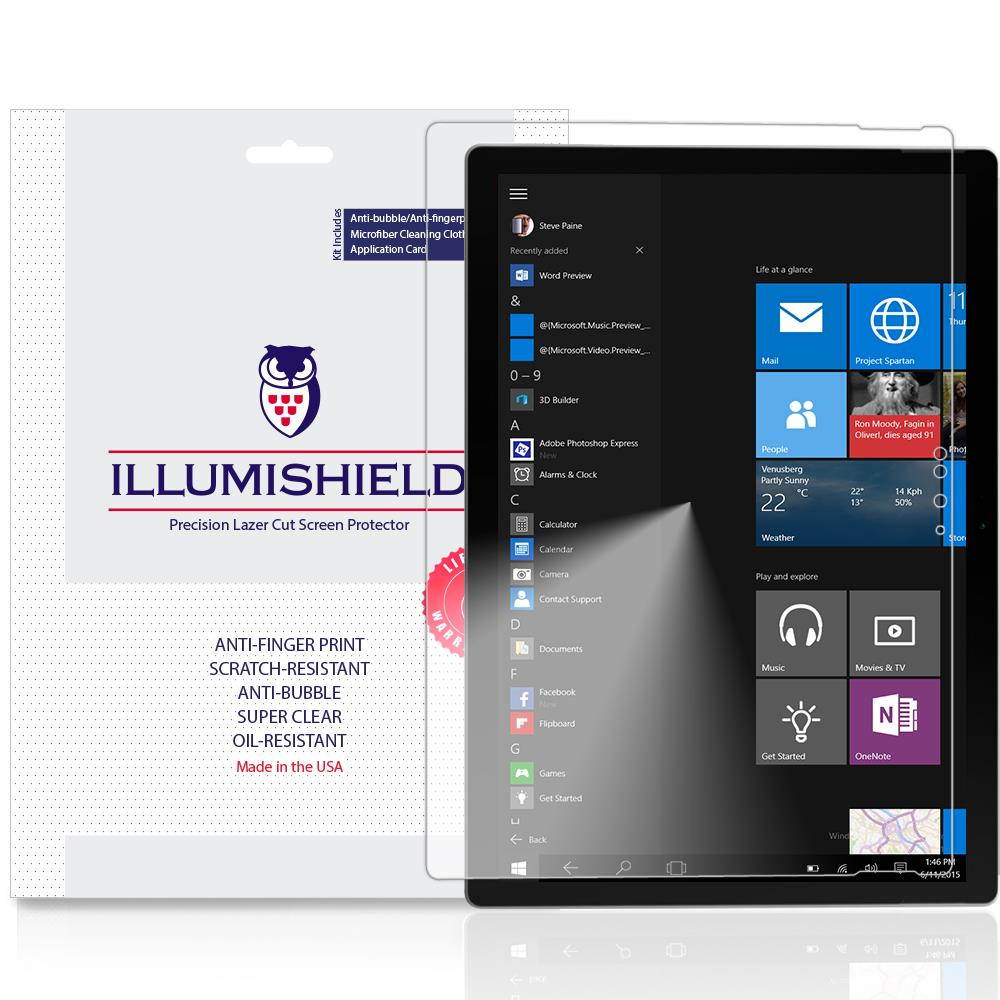 iLLumiShield - Microsoft Surface Book Screen Protector Japanese Ultra Clear HD Film with Anti Bubble and Anti Fingerprint - High Quality  - Lifetime Warranty - [2-Pack]