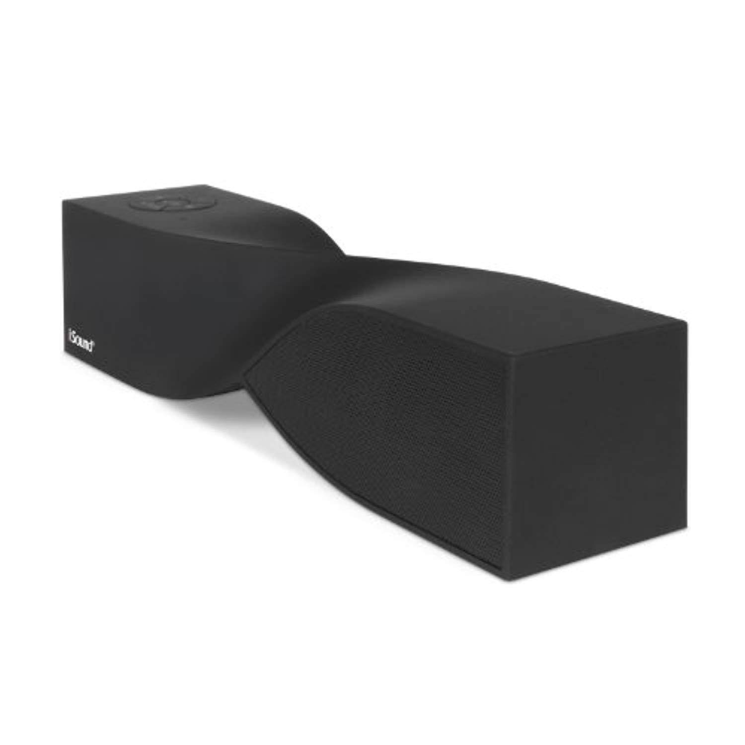 ISound_ Twist Rechargeable Wireless Speaker with Advanced Sound Geometry, Echo Free Noise Rejecting Microphone _Black