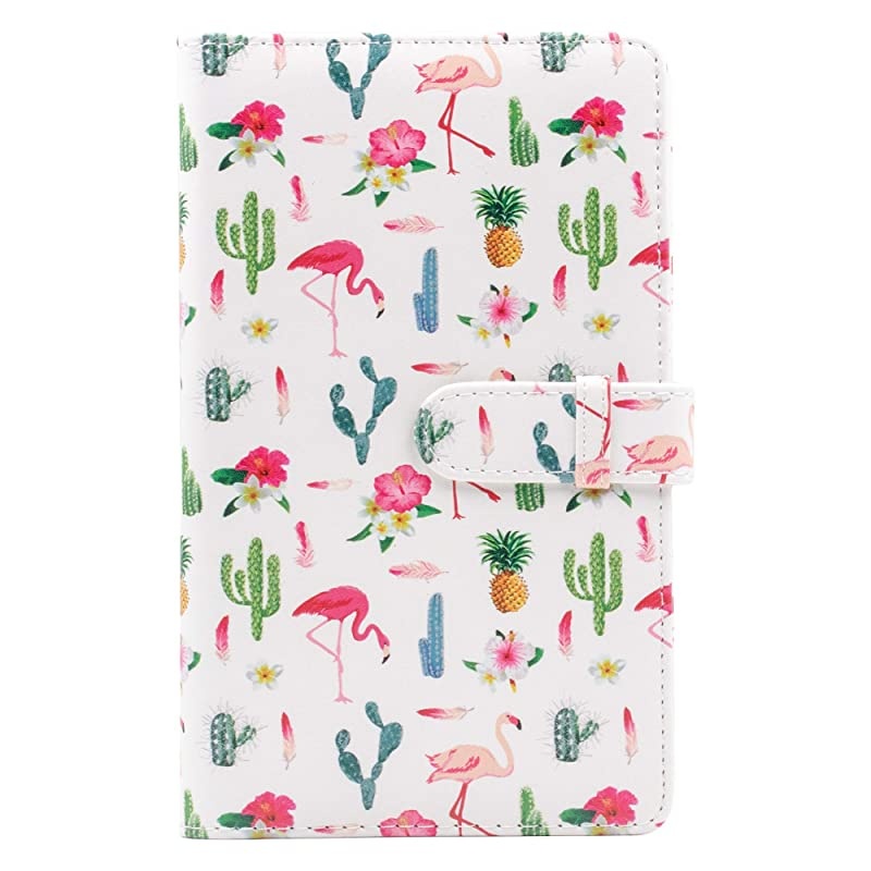 96 Pockets Mini Photo Album for Fujifilm Instax Mini Camera, Polaroid Snap, Z2300, SocialMatic Instant Cameras & Zip Instant Printer (96 Pockets, White Flamingo)