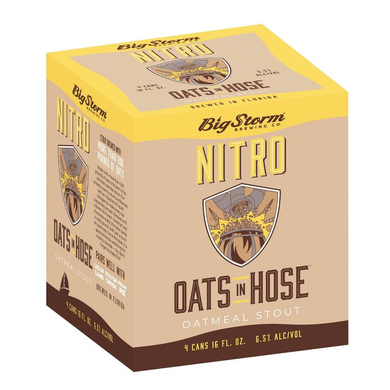 Big Storm Nitro Oats in Hose Oatmeal Stout Beer - 4pk/16 fl oz Cans