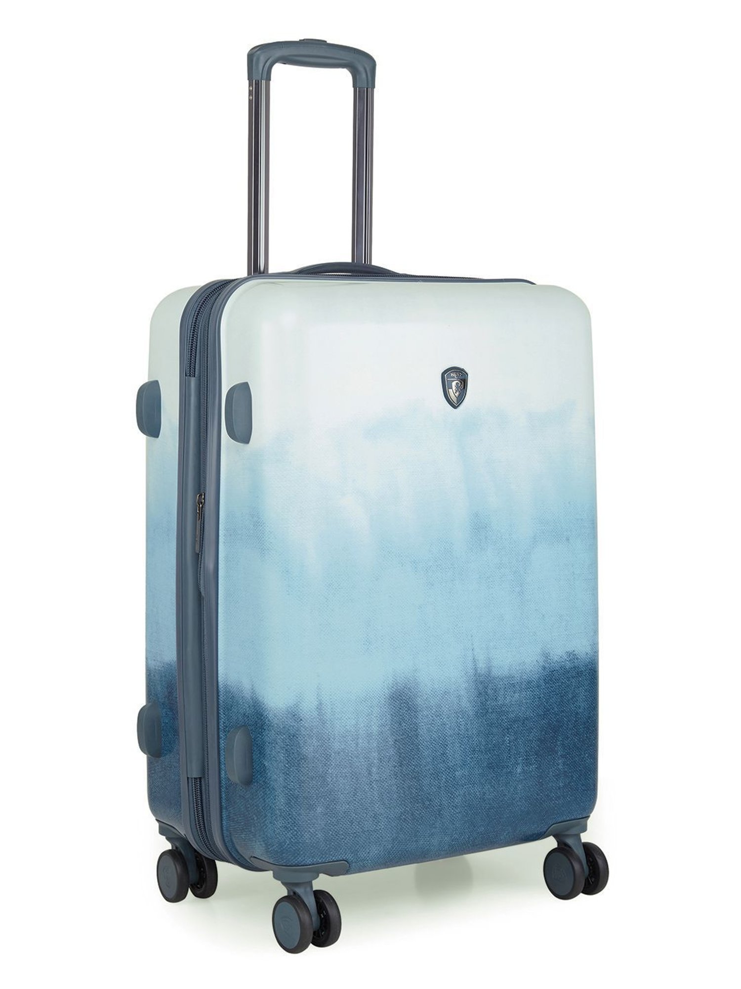 HEYS Tie-dye Blue Printed Hard Medium Trolley Bag -26 cm