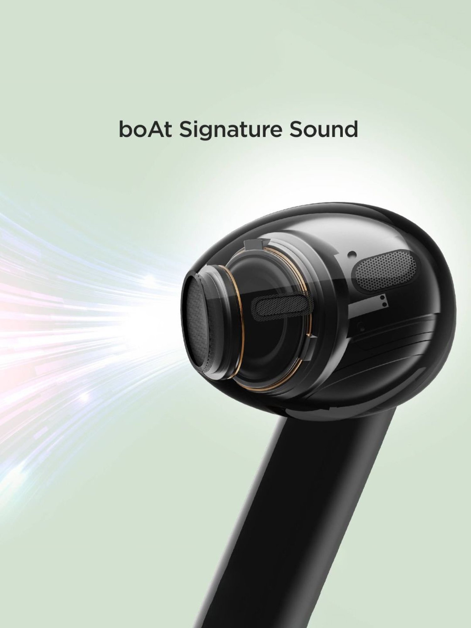 Boat Airdopes 100 In Ear BT Earbuds with Quad Mics ENx Technology (Opal Black, True Wireless)