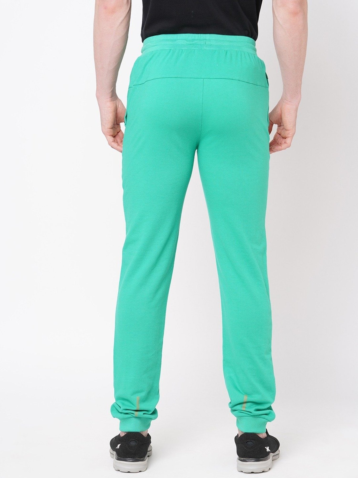 Fitz Sea Green Slim Fit Printed Joggers