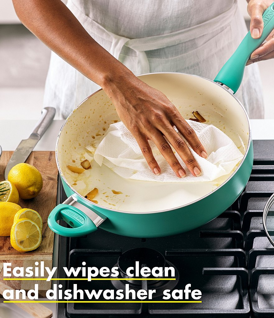 GreenPan Rio Ceramic Non-Stick 5-Qt Covered Saute Pan with Helper Handle