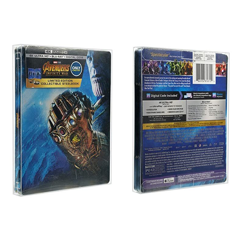 Blu-ray Steelbook Protector Case Also Compatible with 4K Steelbook Arrow Video & Criterion (10 Pack)