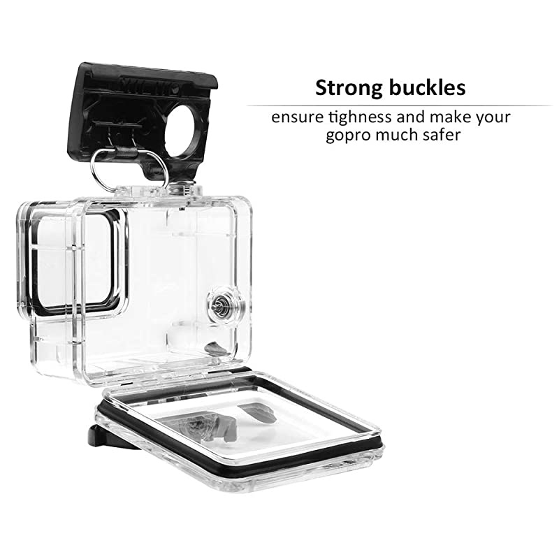 Waterproof Housing Shell for GoPro HERO7 WhiteSilver Diving Protective Housing Case 45m with Anti Fog and Bracket Accessories for Go Pro Hero 7 WhiteSilver Action Camera