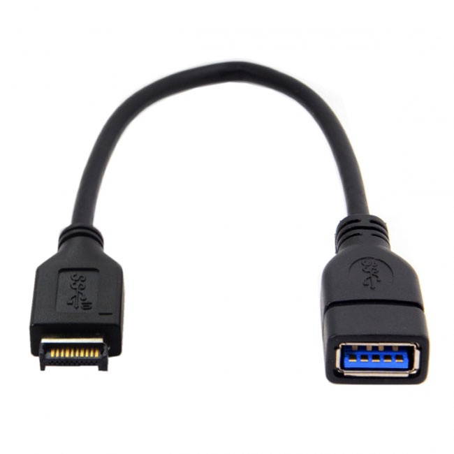 Jimier USB 3.1 Front Panel Header to USB 3.0 Type-A Female Extension Cable 20cm UC-131