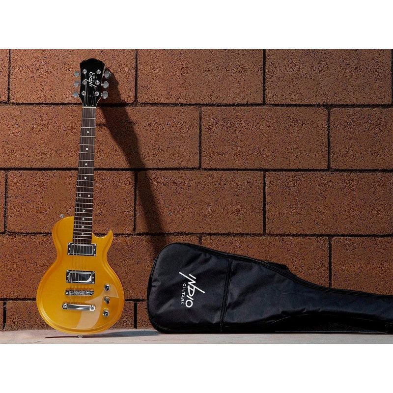 Monoprice Indio Mini 66 Electric Guitar - Goldtop, With Gig Bag