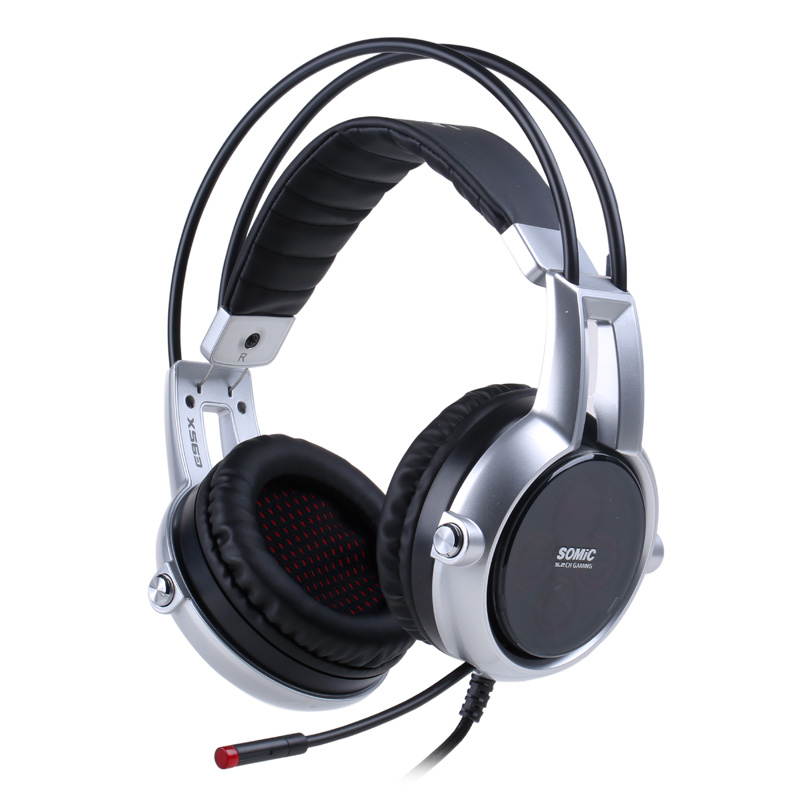Somic E95X Vibration Computer Headset Noise Isolating Super Bass LED Mic Stereo Headset for Computer FPS Game