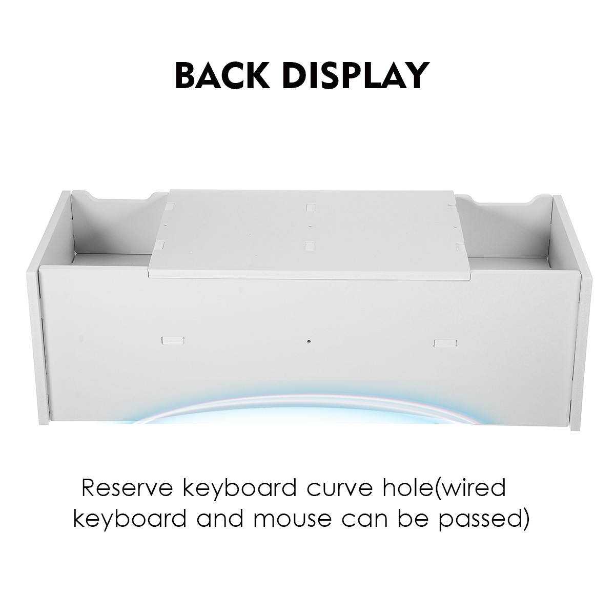 Computer Monitor Stand Riser White Laptop Riser Shelf Organiser Multifunction