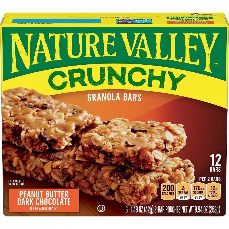 Nature Valley Peanut Butter Dark Chocolate Crunchy Granola Bars - 6ct
