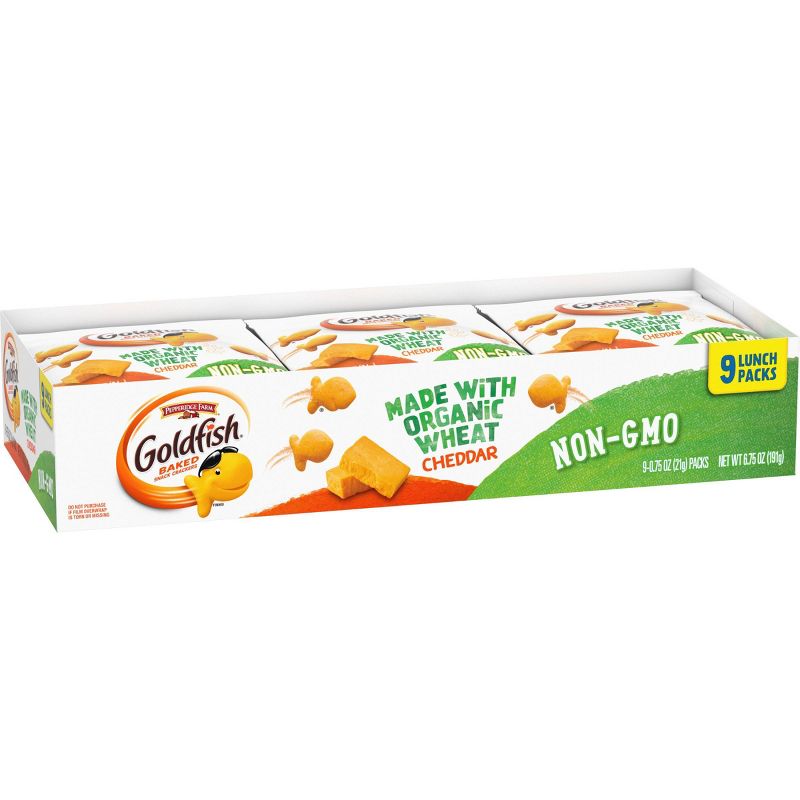 Pepperidge Farm Goldfish Organic Wheat Cheddar Crackers - .75oz/9ct