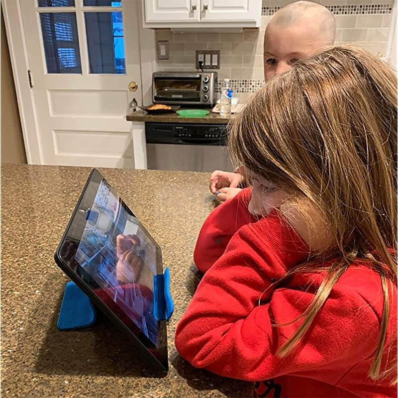 Stand Hands Free Universal Cellphone Holder for Air Travel, Hotel, Home, Desk, Bed, Kitchen, Video Chatting, Studying, and Cooking.