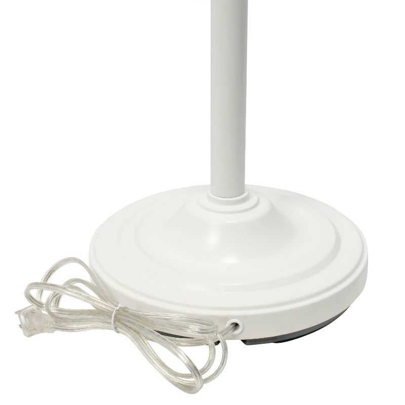 3 Light Floor Lamp with Scalloped Glass Shade White - Elegant Designs