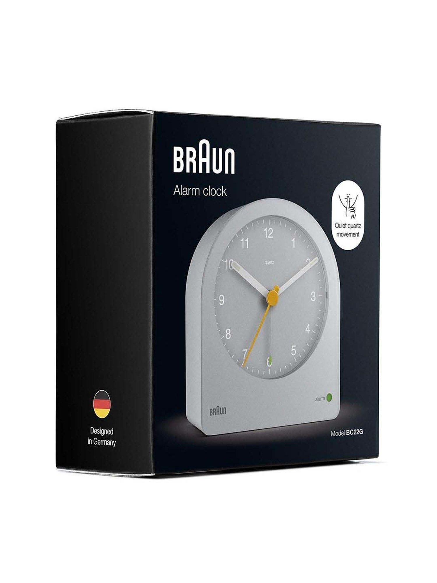 Braun Black Classic Large Analog Wall Clock With Silent Sweep Movement