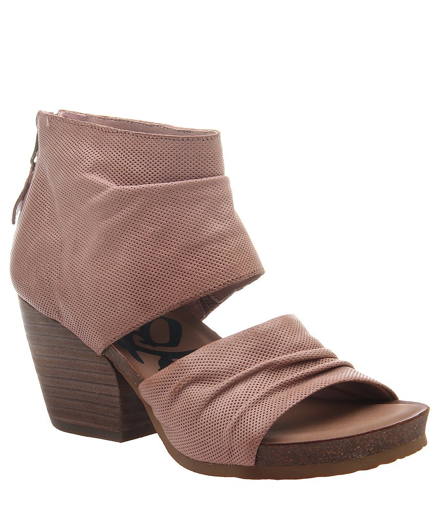 OTBT Patchouli Perforated Leather Block Heel Sandals