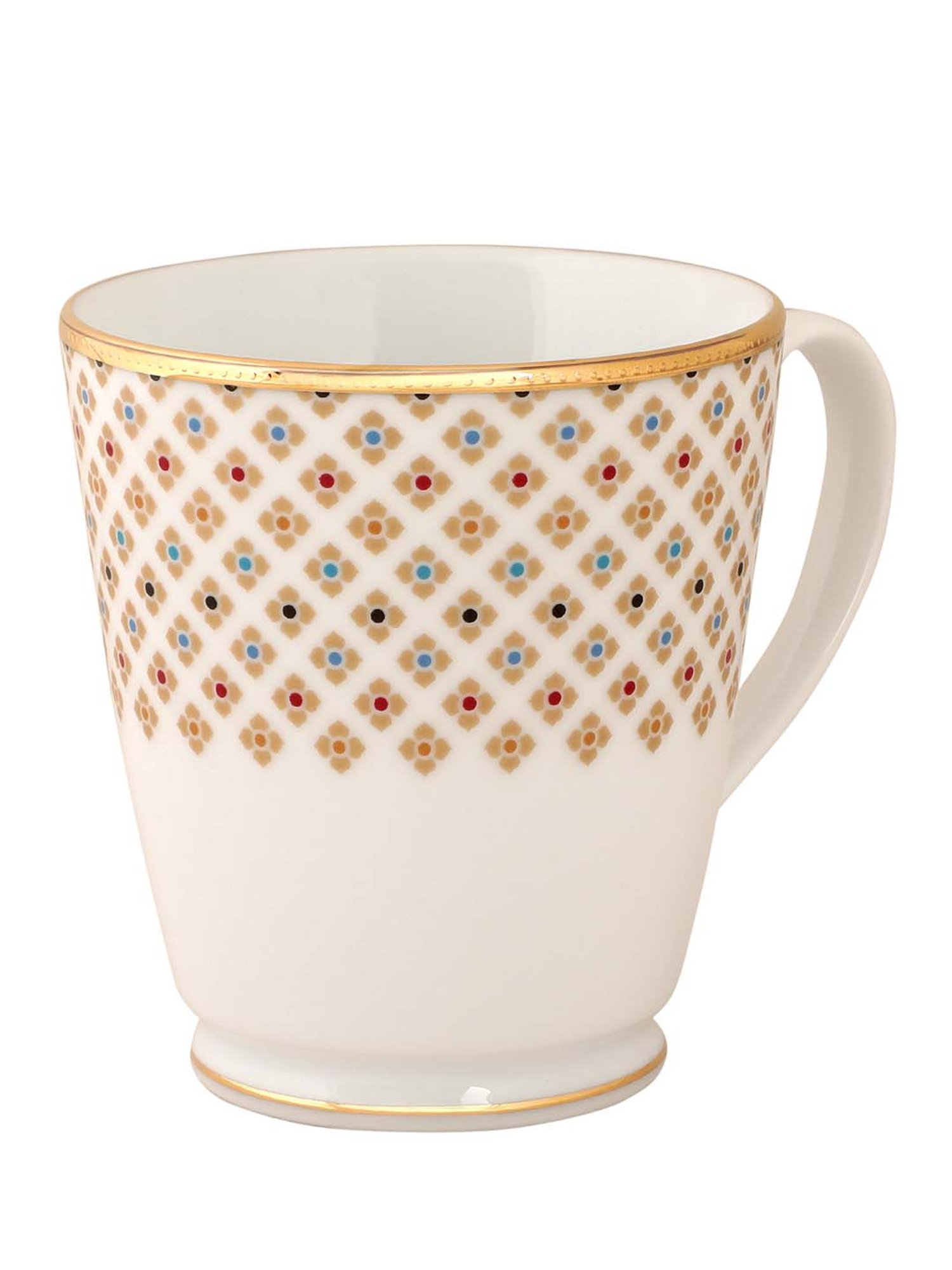 NORITAKE Hearth Multicolor Porcelain PETITE FLEUR Milk Mug (0.37 L) - Set of 1