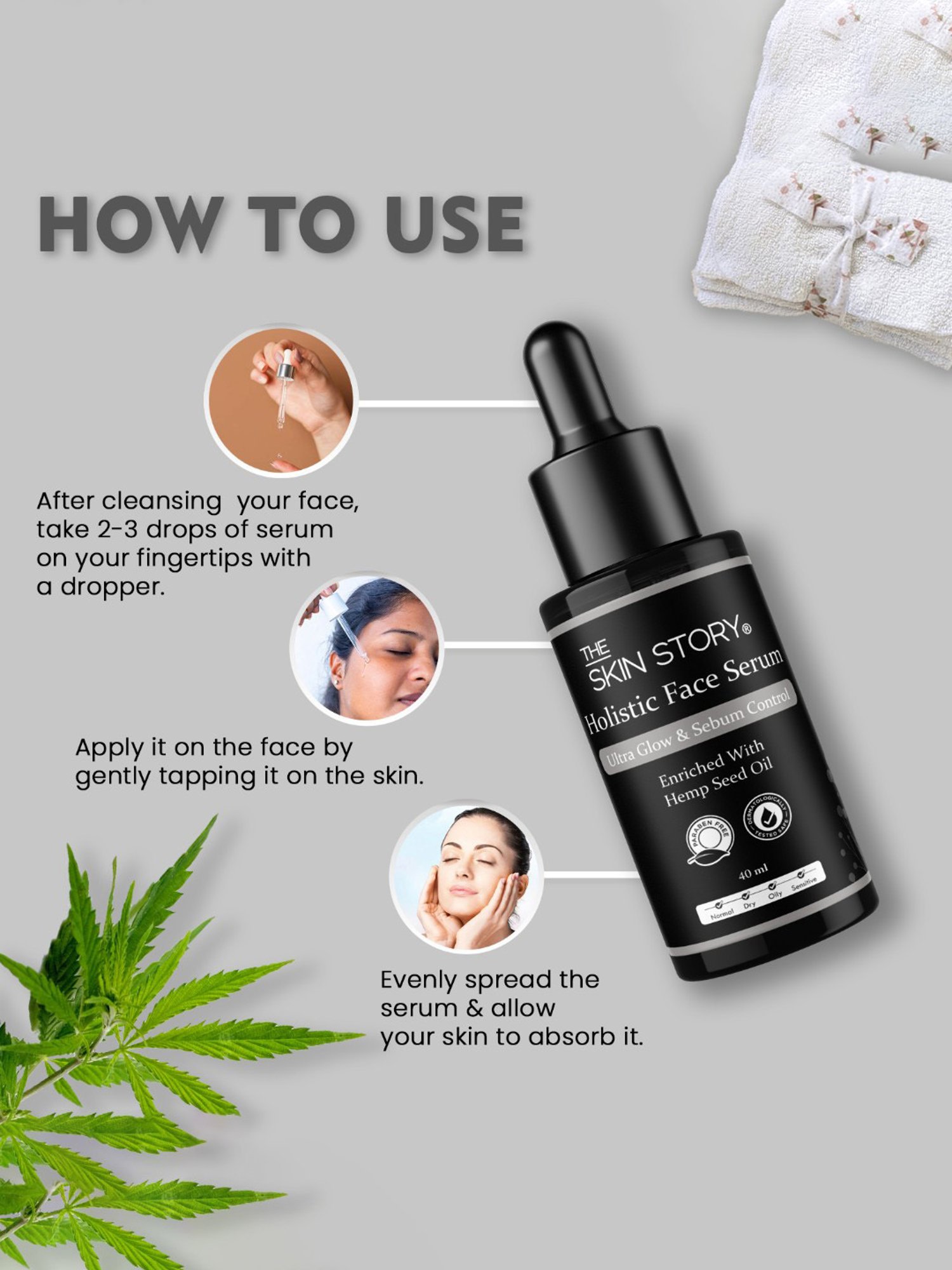 The Skin Story Hemp Seed Oil Holistic Face Serum - 40 ml