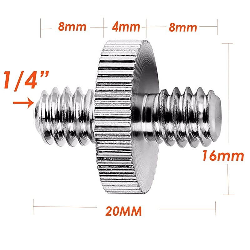 Packs Standard 1420 Male to 1420 Threaded Screw Adapter Tripod Screw Converter Compatible with Camera Cage Light Stand Monopo Shoulder Rig Tripod