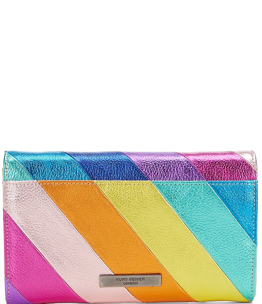 Fossil Liza Embossed Woven Zip Around Clutch Wallet