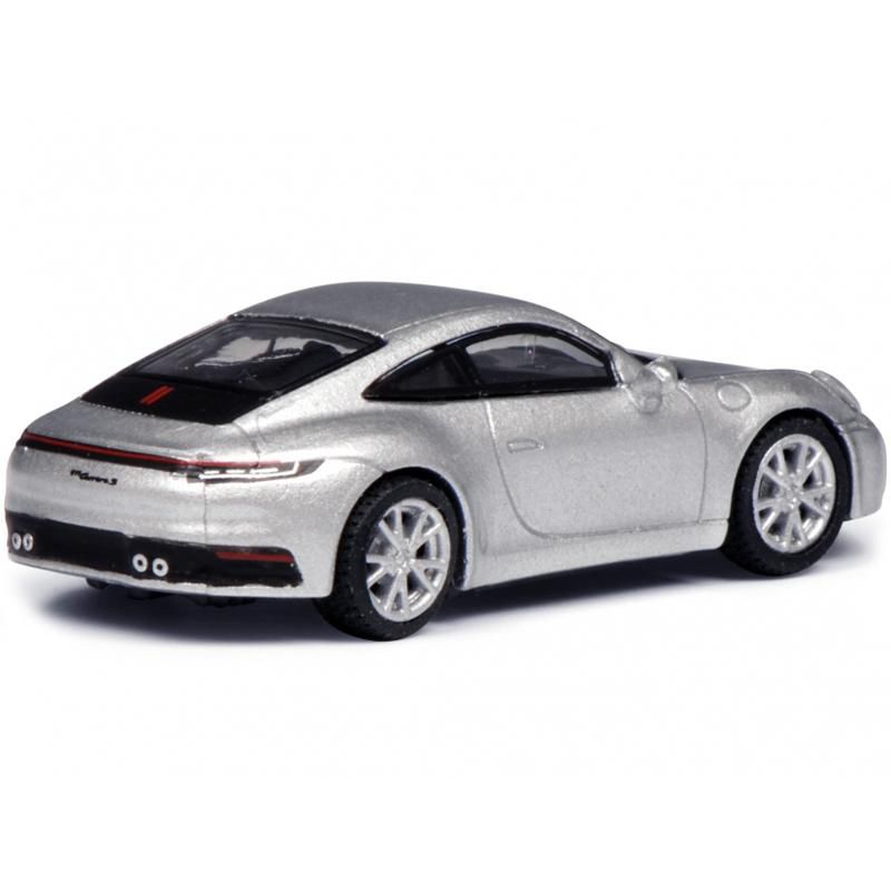 Porsche 911 (992) Carrera S Coupe Silver 1/87 (HO) Diecast Model Car by Schuco
