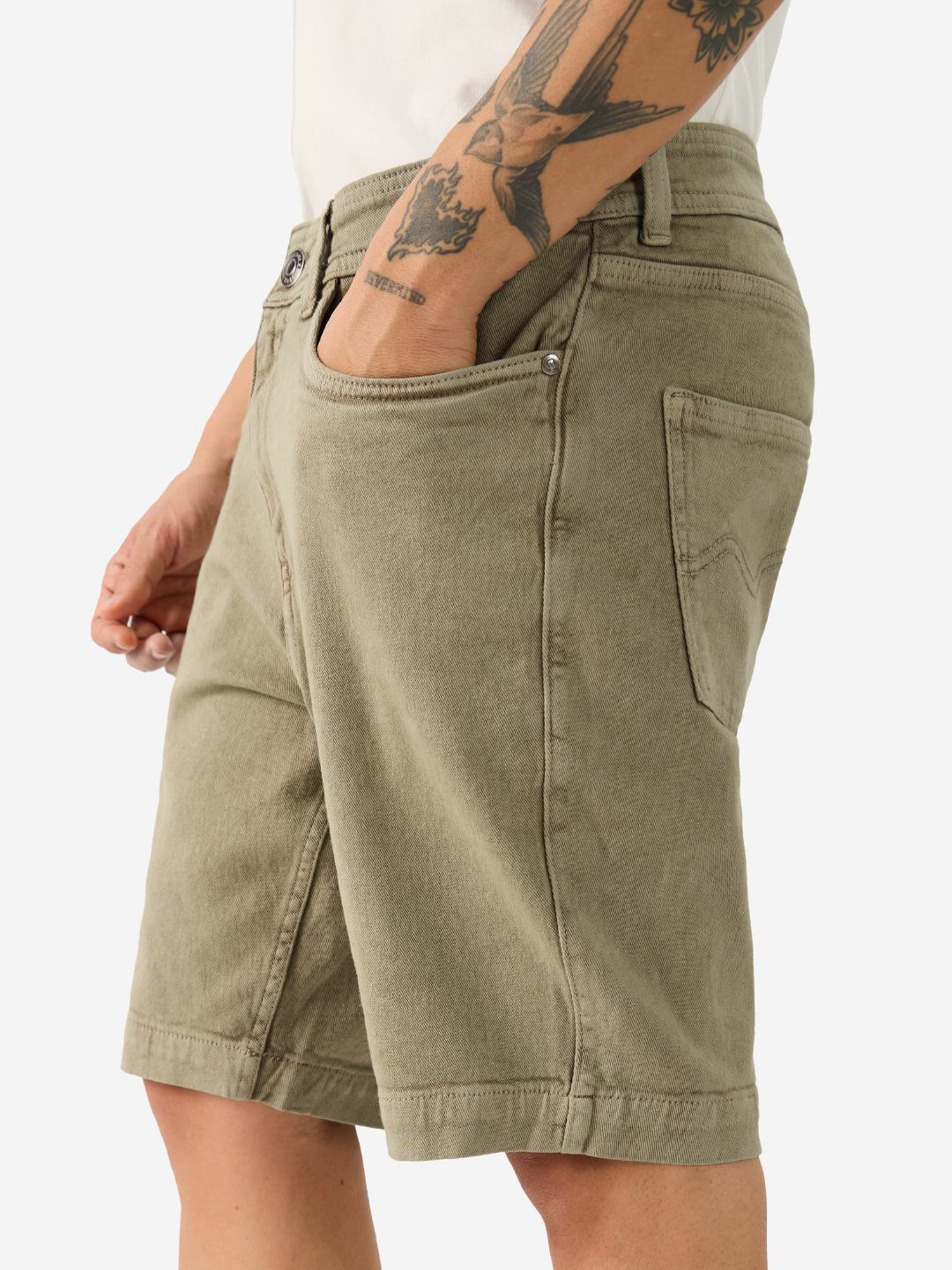 The Souled Store Brown Regular Fit Denim Shorts