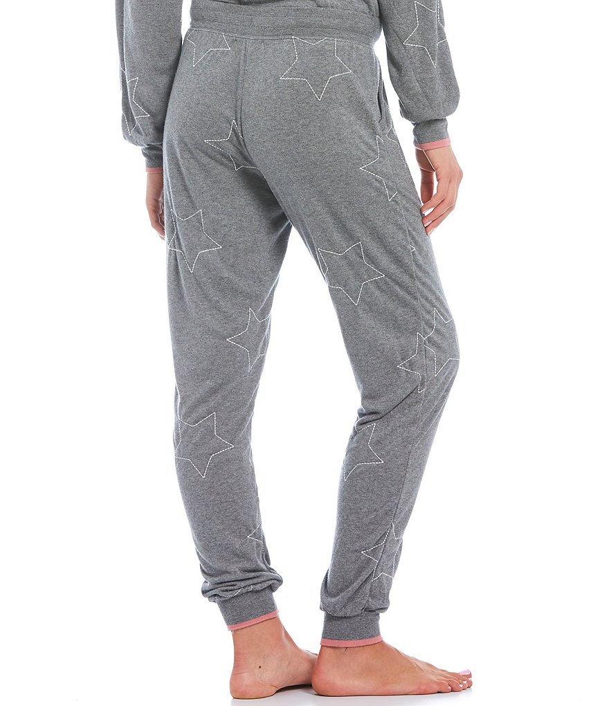 PJ Salvage Embroidered Star Struck Design Coordinating Jogger Sleep Pants