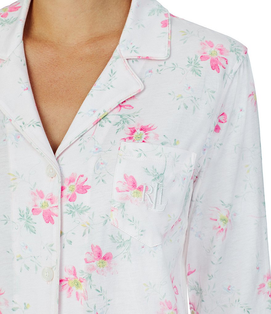 Lauren Ralph Lauren Floral Print Jersey Knit Coordinating Pajama Set