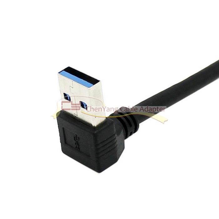 Up Angled 90 Degree USB 3.0 to Micro 10Pin Right Angled Cable 20cm for phone