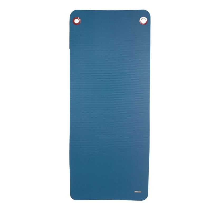 Power Systems Premium Hanging Club Workout Exercise Yoga Pilates Rollable Gym Mat, Ocean Blue
