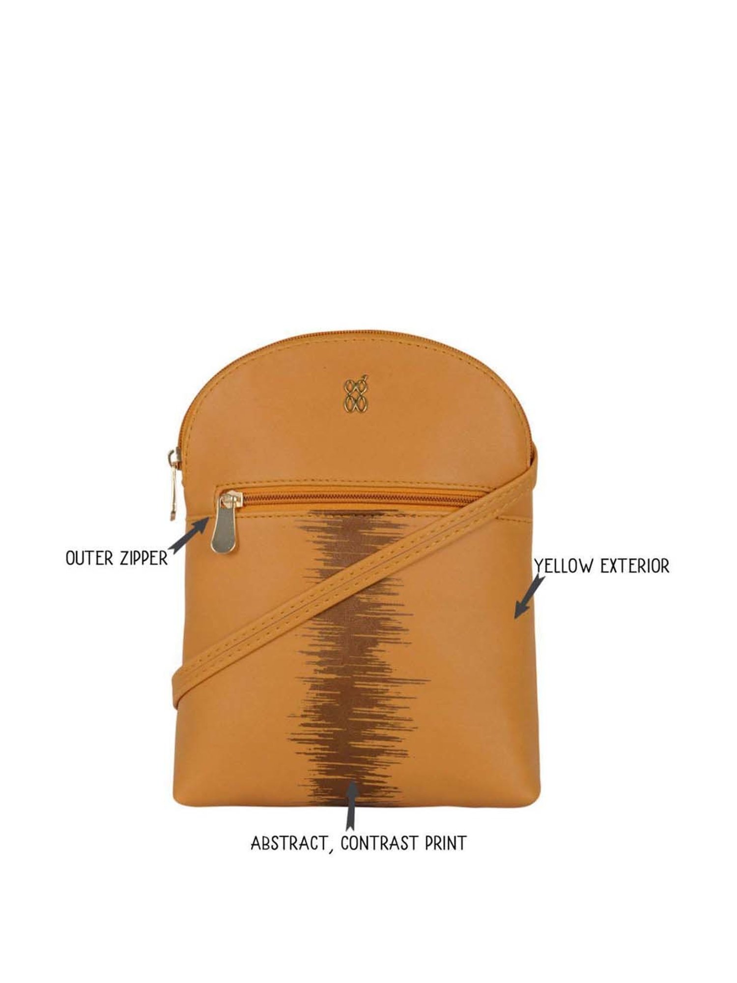 Baggit Yellow Medium Convertible Backpack