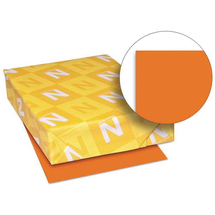 Neenah Paper Exact Brights Paper 8 1/2 x 11 Bright Tangerine 50 lb 500 Sheets