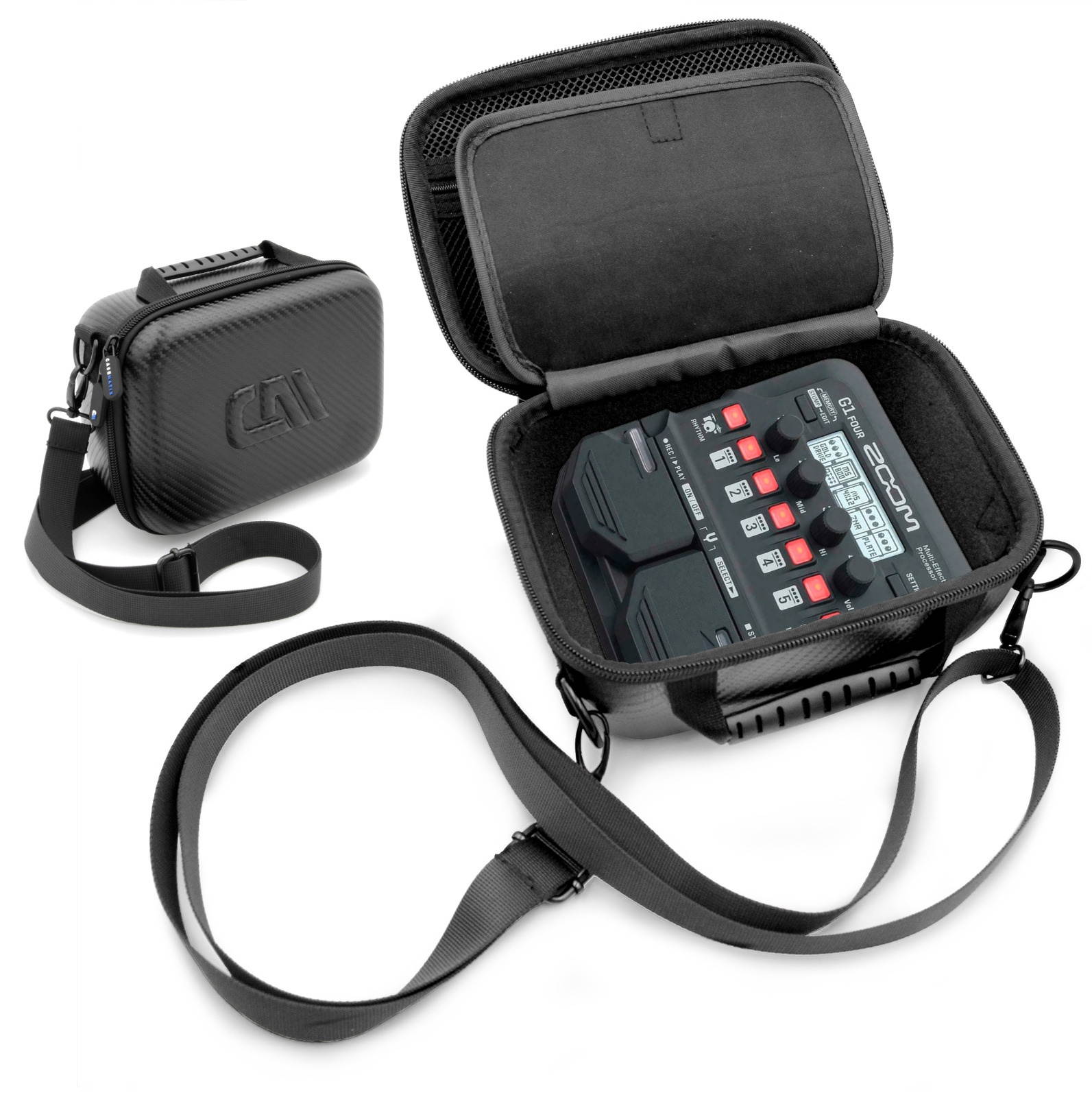 CM Travel Case for Zoom G1 FOUR Guitar Pedal Wah Pedal - Carrying Case Only