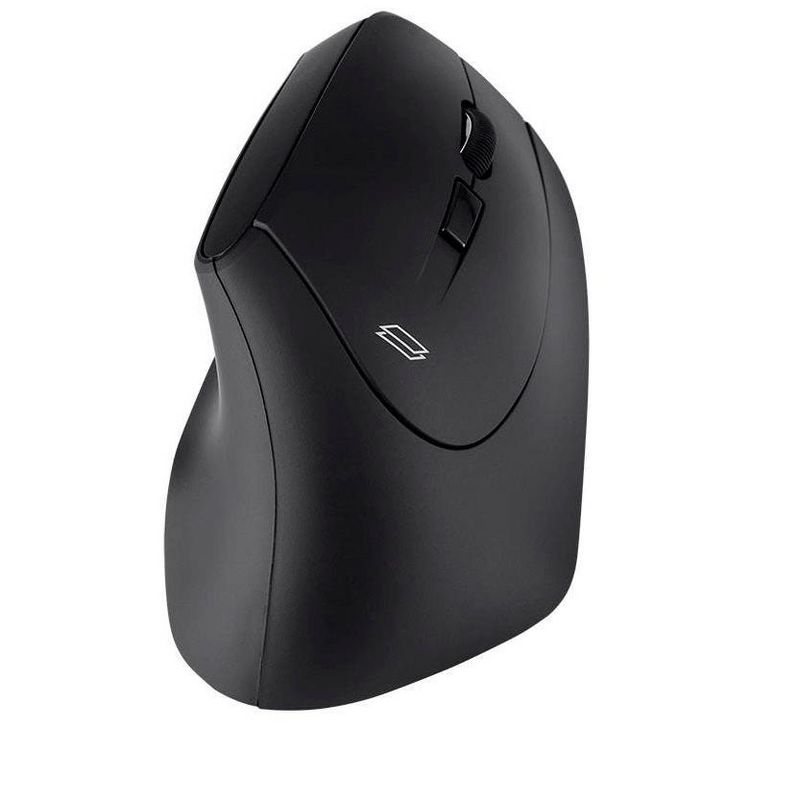 Monoprice Wireless USB Ergonomic Mouse - Semi-vertical, Optical Sensor, 3 Adjustable DPI 800/1200/1600 For Laptop, PC, Macbook - Workstream Collection