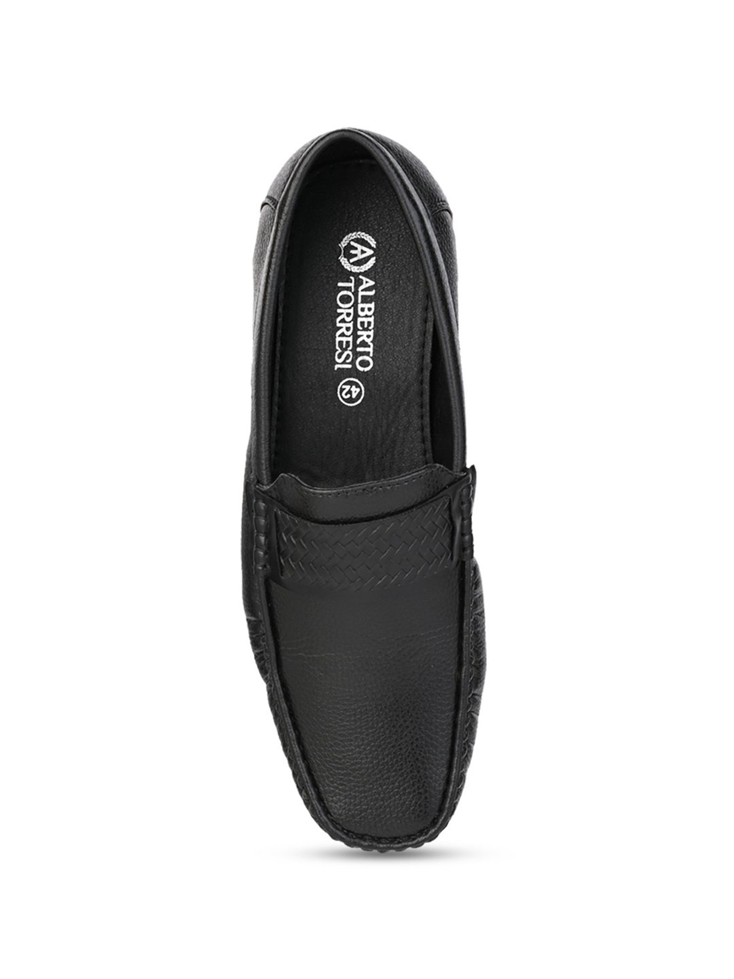 Alberto Torresi Men's Benny Broad Fit Black Casual Loafers