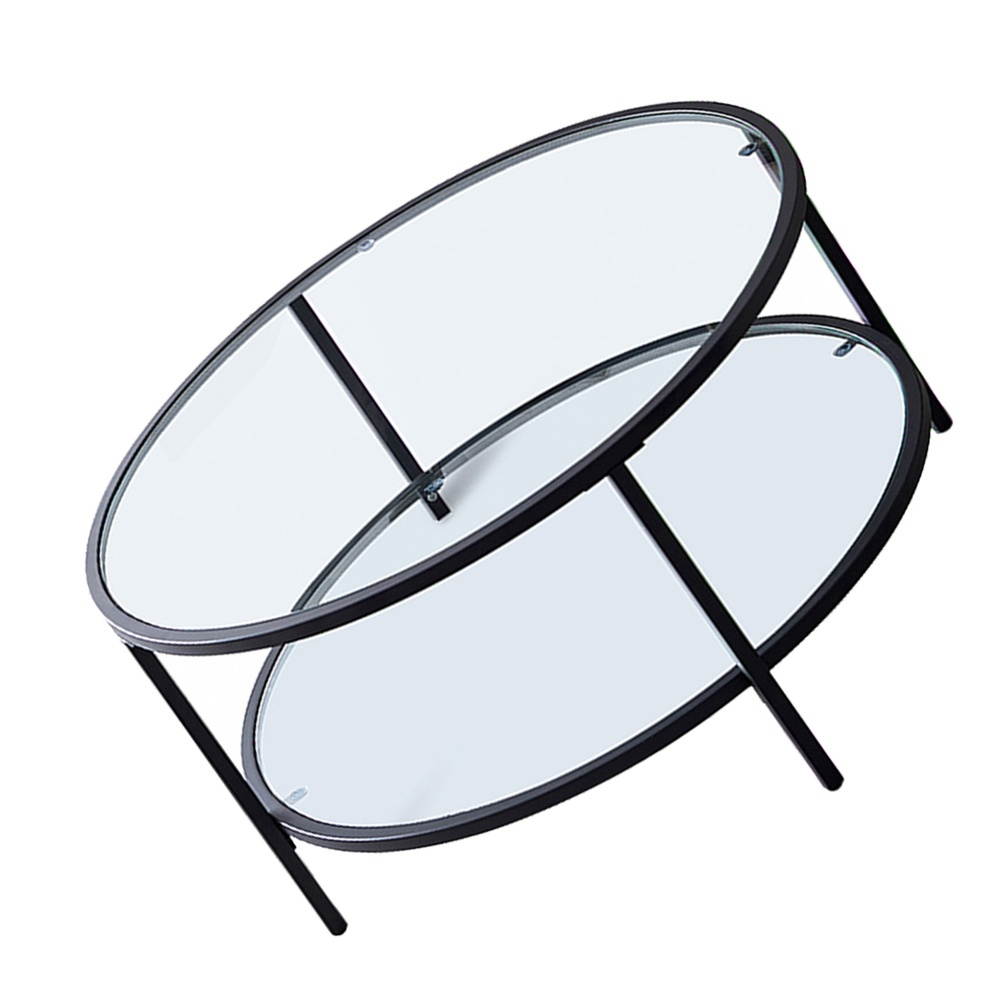 1pc Modern Design Glass Coffee Table Practical Living Room Coffee Table