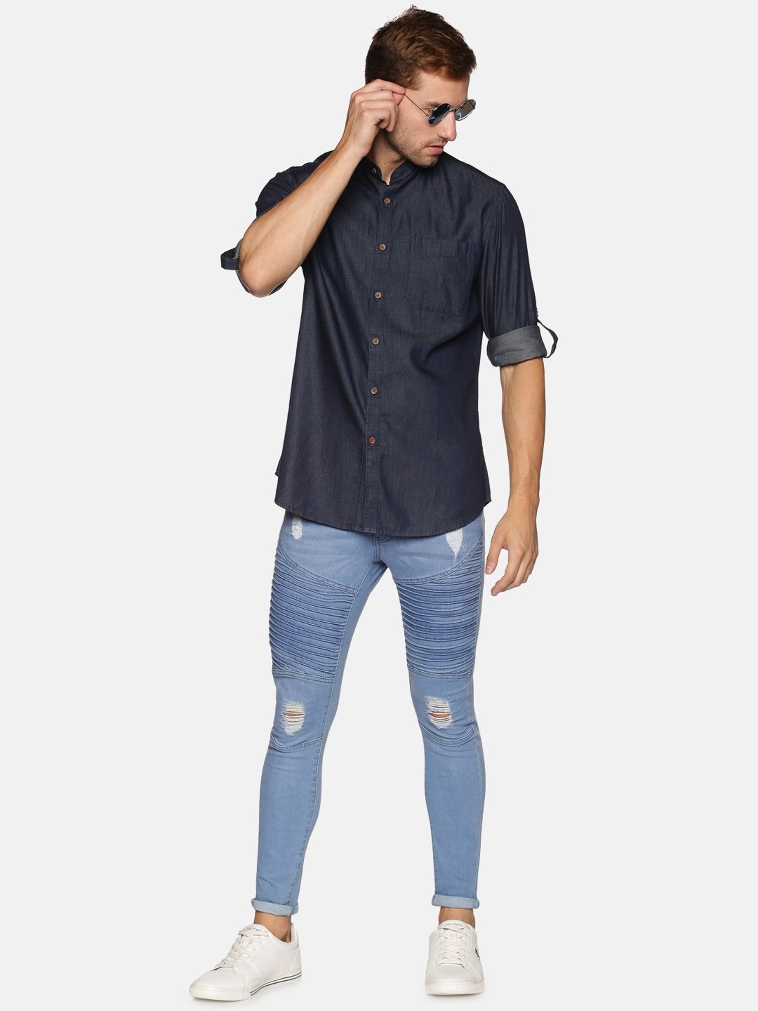 Don Vino Navy Slim Fit Shirt