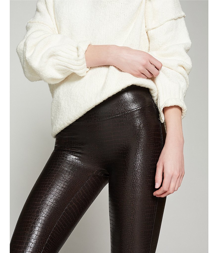 Spanx Faux Leather Croc Shine Leggings