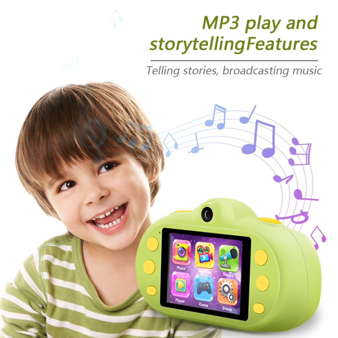 P8 2.4 inch Eight-megapixel Dual-lens Children Camera, Support for 32GB TF Card