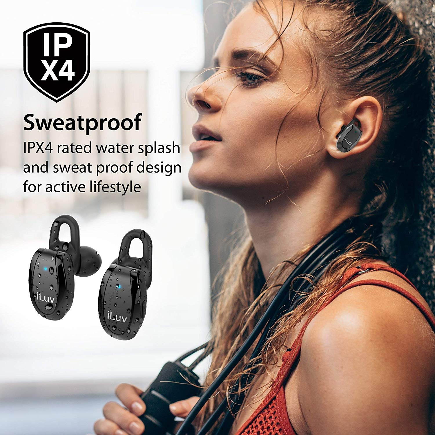 iLuv TrueBTAir True Wireless Stereo In-Ear Earbuds with Charging Case - Black