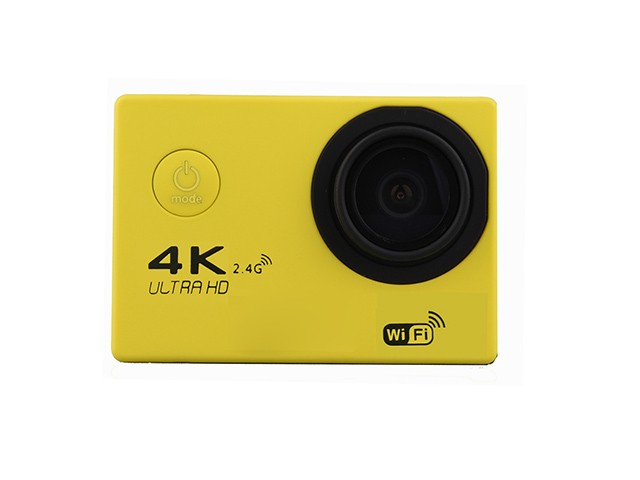 4K Action Camera Wifi 1080P Waterproof Sports DV 16MP Sports Video Camera Bike Hemlet Car Cam DVR Remote Control MINI Camcorder Yellow Color Camera