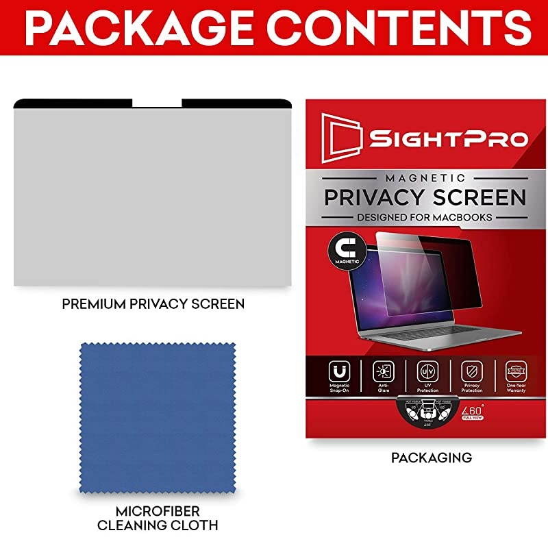 Magnetic Privacy Screen for MacBook 12 Inch (2015, 2016, 2017) | Laptop Privacy Filter and Anti-Glare Protector