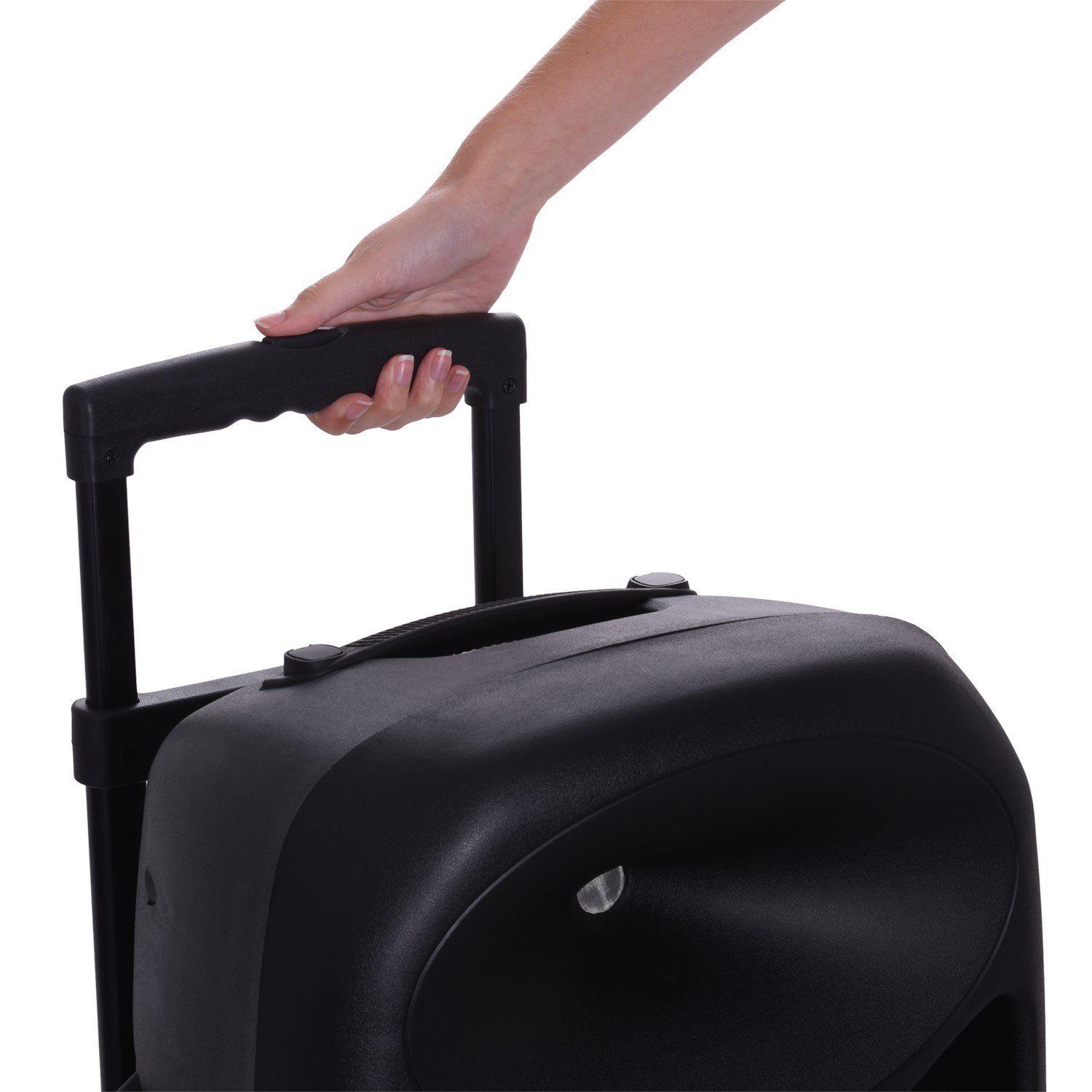 LyxPro 12&rdquo; Battery PA Speaker w/ 2 Wireless Microphones , Blootuth MP3 USB SD