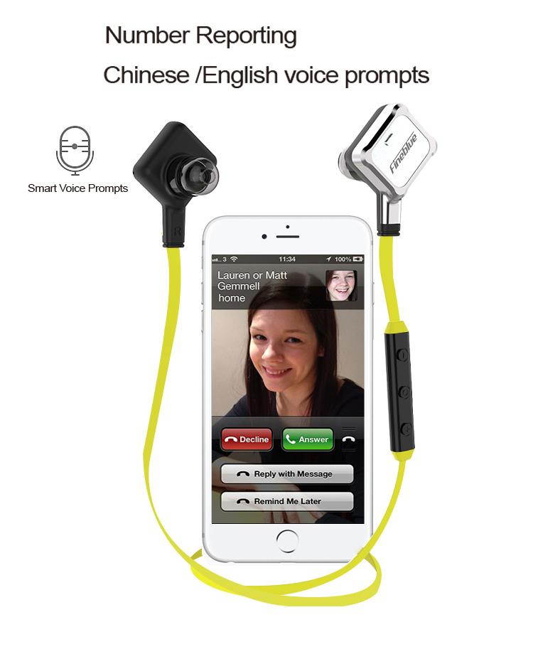 Newest Fineblue FA-90 Wireless Sports Earbuds earphones Bluetooth 4.1 Stereo Headsets In-ear Earphones With Mic For Smartphones - Black