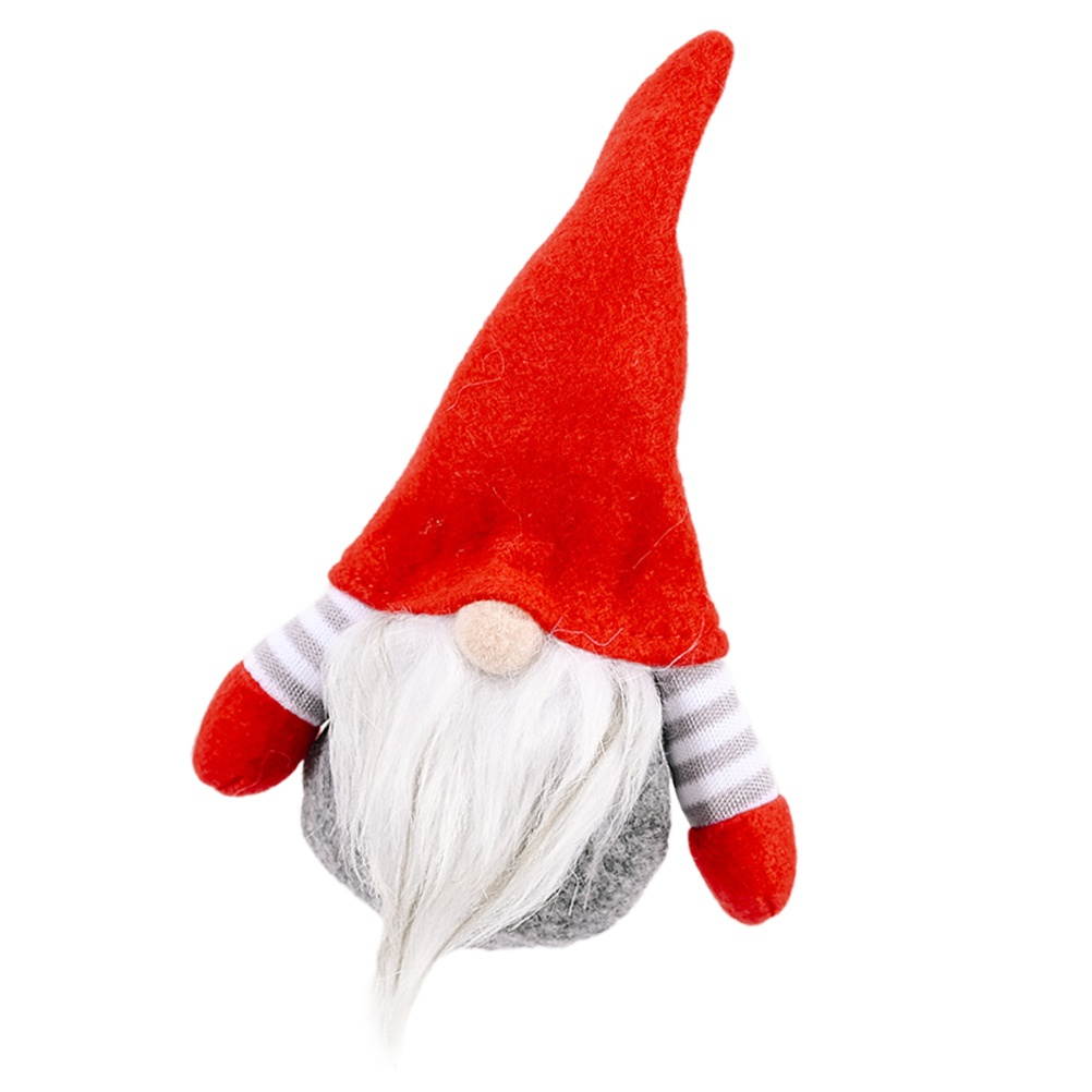 1 Set 2 Pcs Christmas Decorative Striped Gnome Doll Creative Gnome Tree Pendant