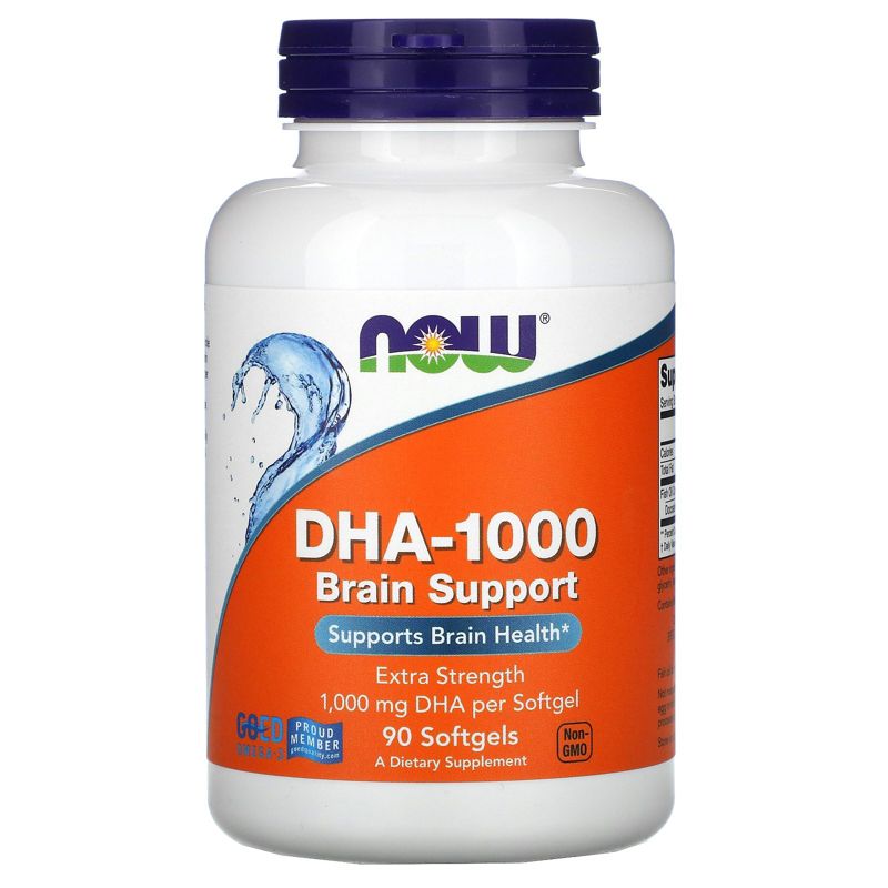 Now Foods DHA-1000 Brain Support, Extra Strength, 1,000 mg, 90 Softgels, Dietary Supplements