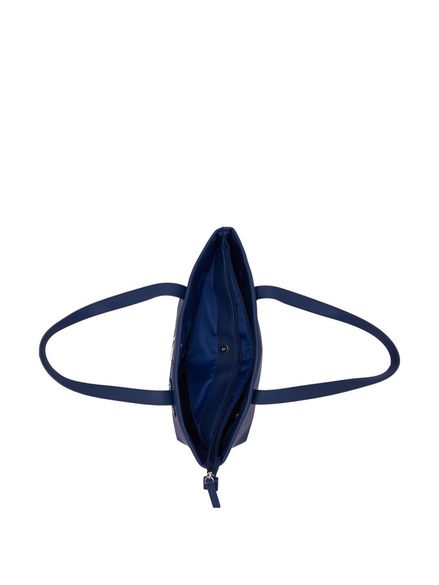 Nautica Navy Blue Solid Medium Tote Handbag