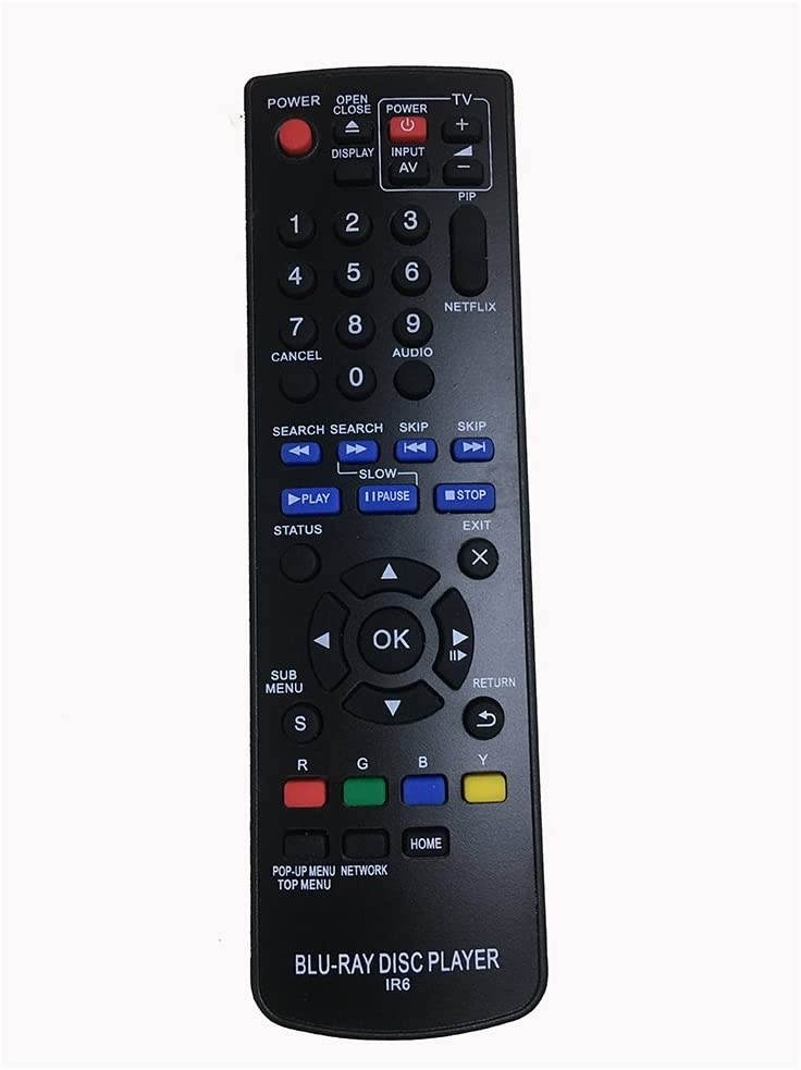 New N2QAYB000575 BLU-RAY DISC DVD Player Replaced Remote IR6 for Panansonic DMP-BD75 DMP-BD755 and All Panasonic Brand Blu-ray DVD Player