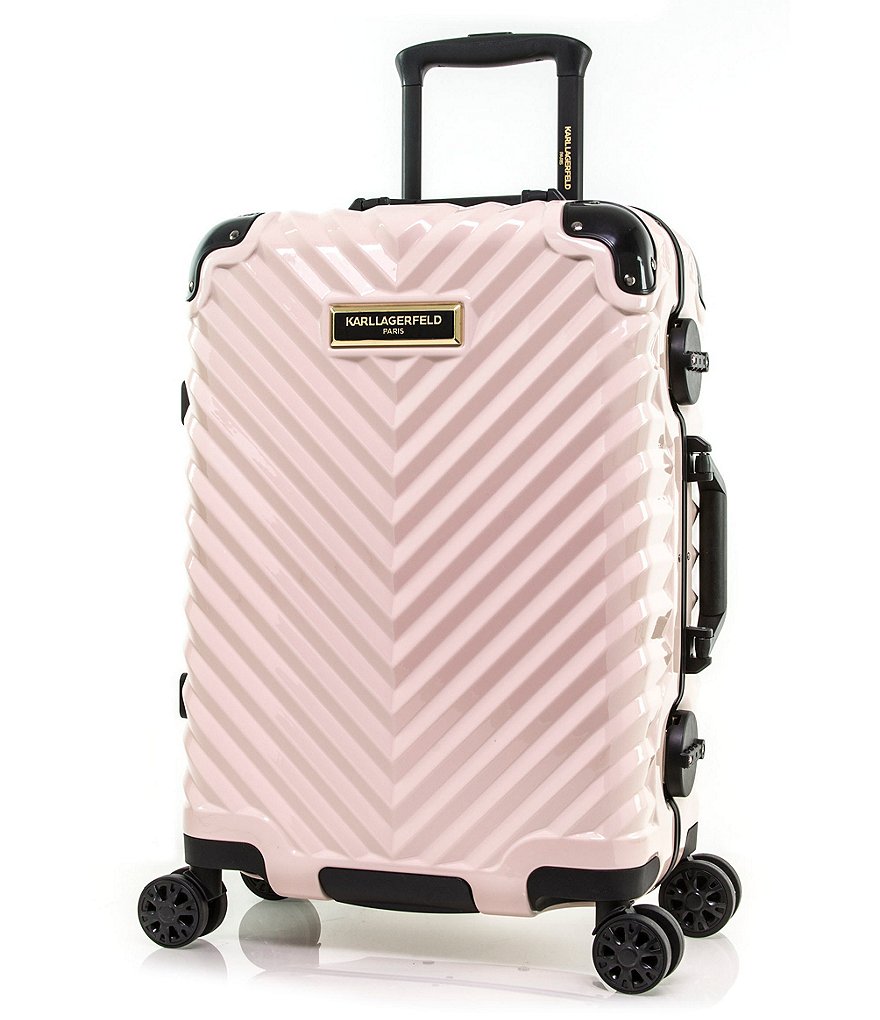 KARL LAGERFELD PARIS Chevron 24#double; Hardside Spinner